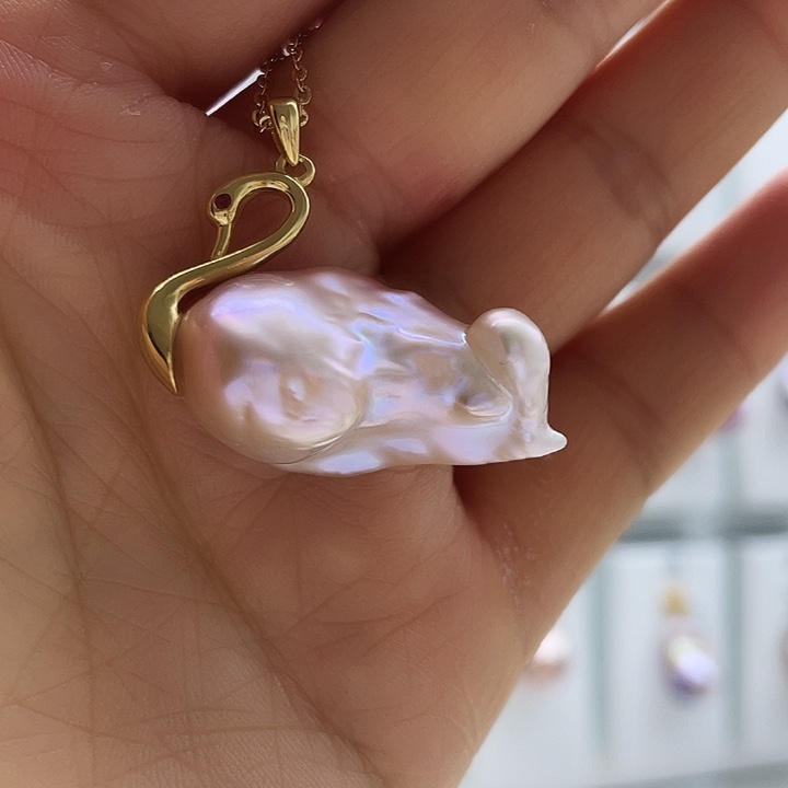 淡水珍珠颈饰银S925镶嵌