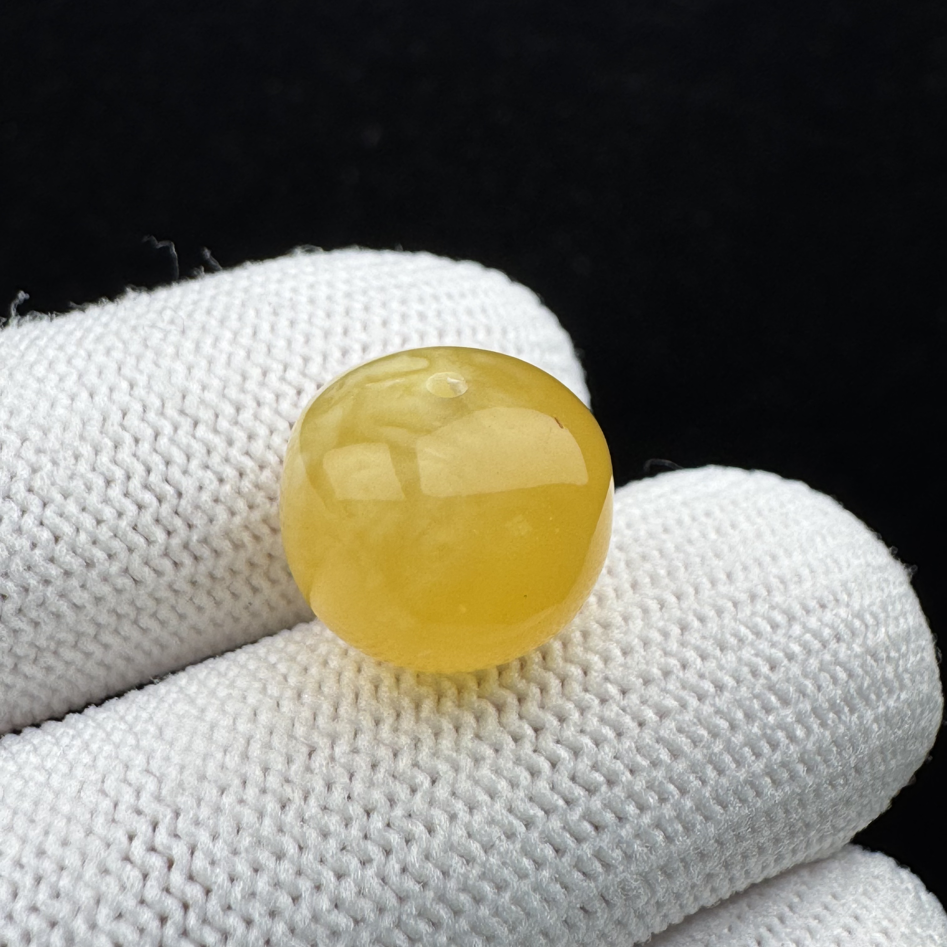 B3456天然蜜蜡 墩子13.4*11.4mm 保真原矿