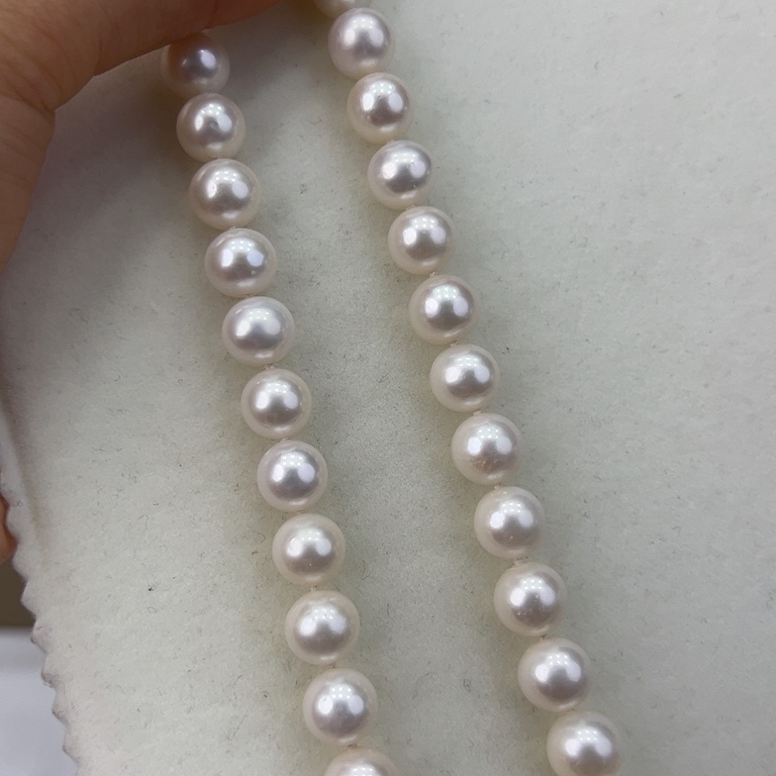 淡水珍珠颈饰银S925镶嵌➕10极光白