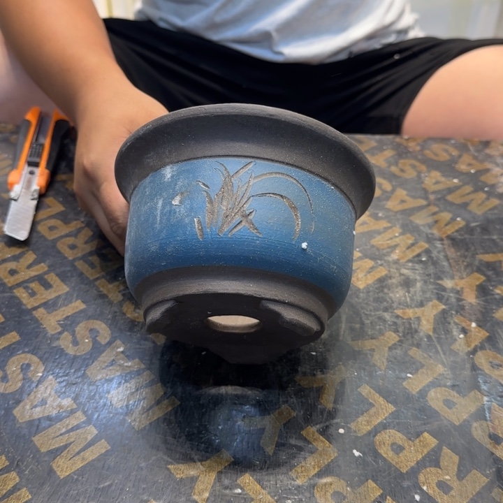 紫砂花盆瑕疵是我