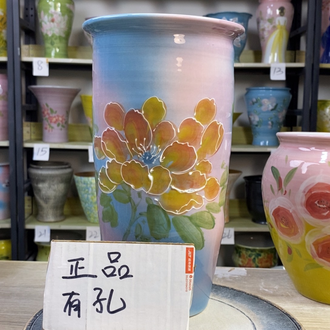 景德镇手工手绘陶瓷花盆