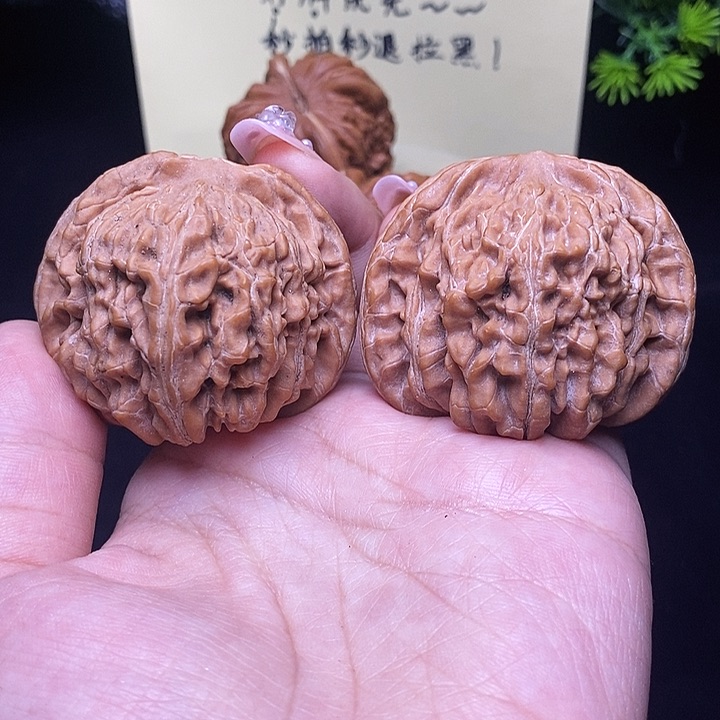 核桃把件47全品白茶四座楼
