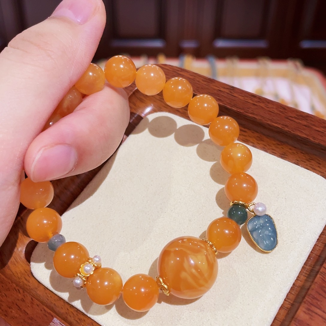 蜜蜡手链未镶嵌手串