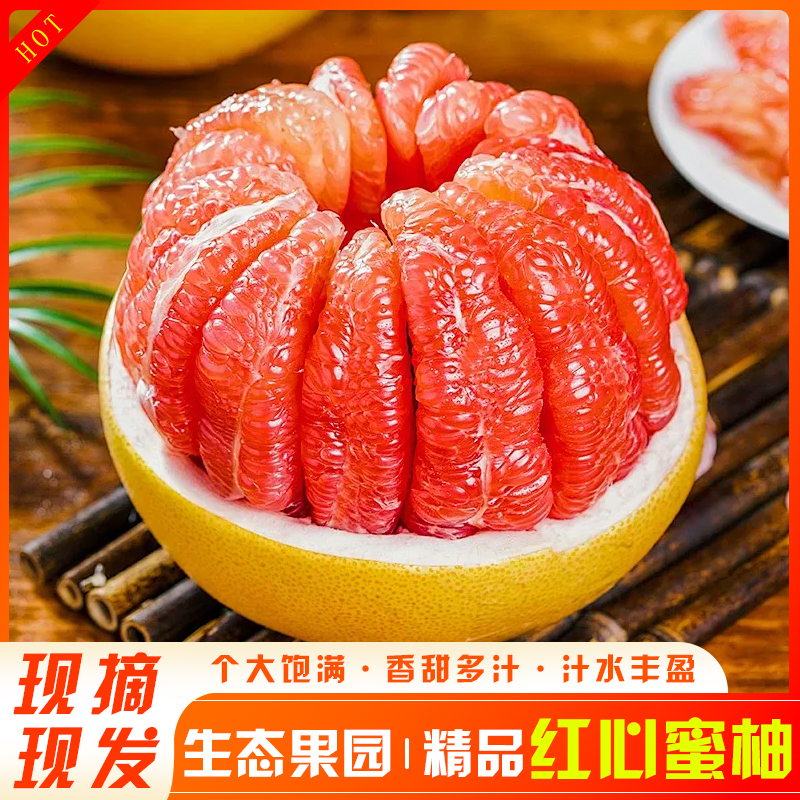 湖南当季新鲜平和红心蜜柚当天采摘多仓发货
