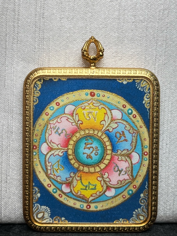 唐卡六字真言 坛城 吊坠