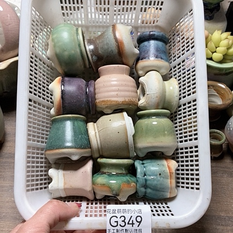 紫砂花盆349微瑕品口径3厘米左右的