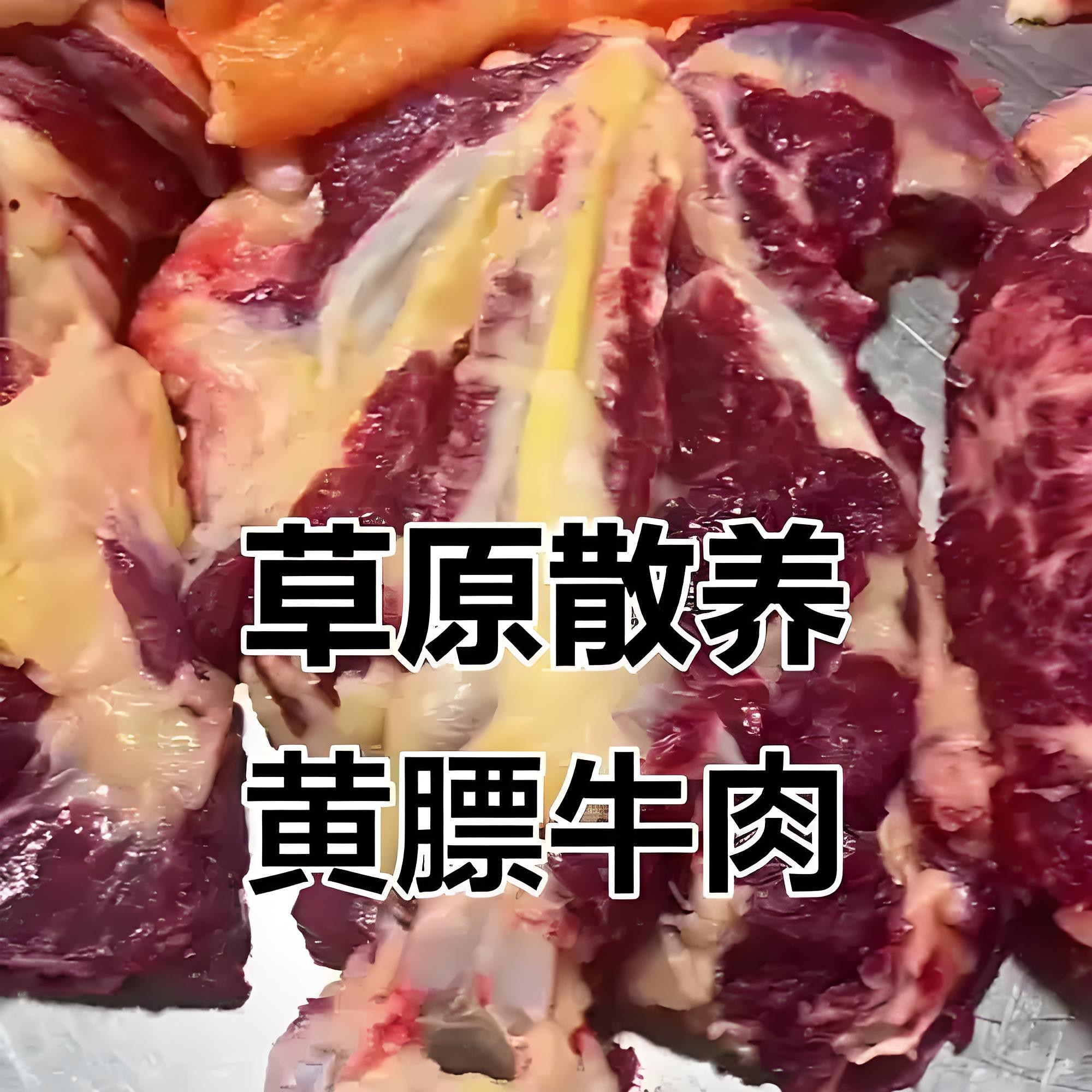 内蒙古锡林郭勒盟草原黄膘牛  牛肉