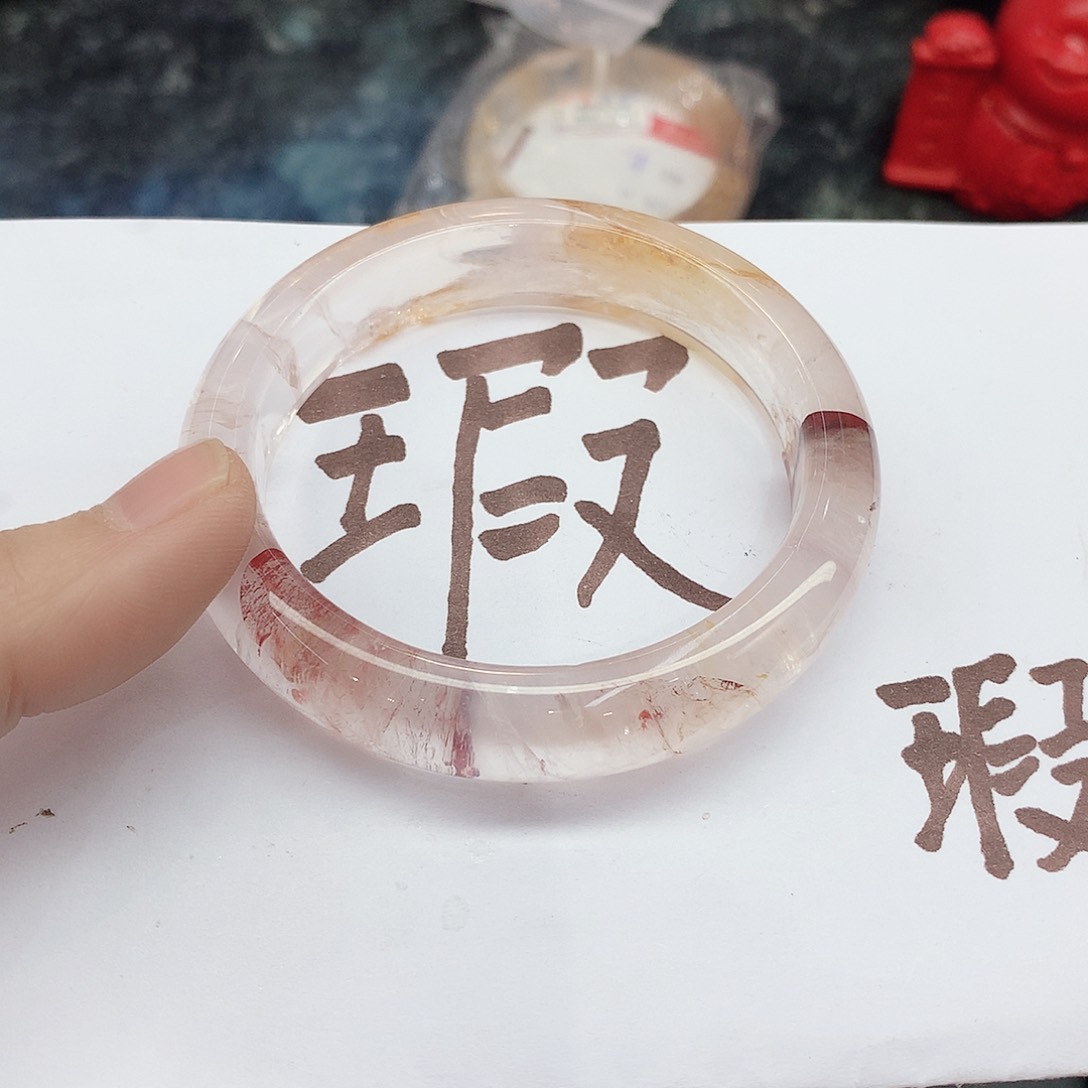 水晶手镯银S925镶嵌592（瑕疵54