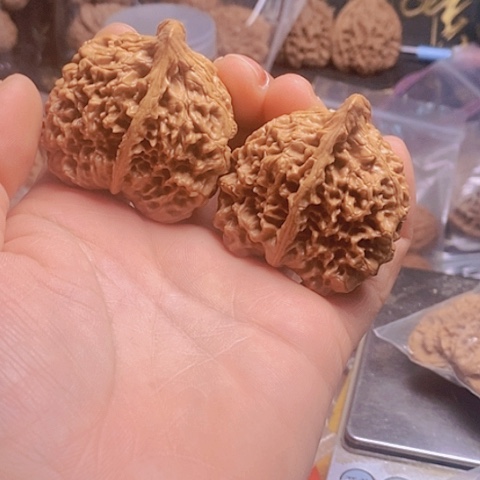 桃核吊坠官帽半壁