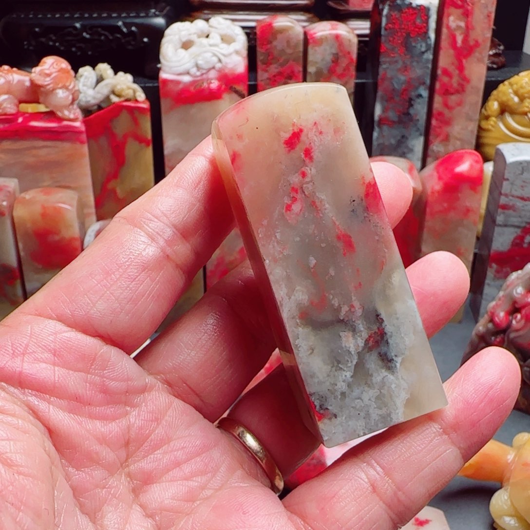 昌化石定****法巴林鸡血石