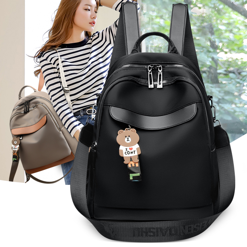 威森袋鼠正品双肩包女士简约款大容量旅行包多功能妈咪包学生轻便