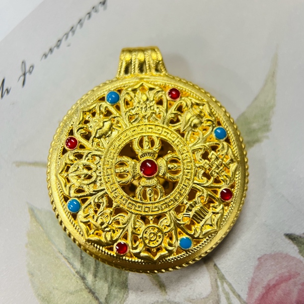 足金饰品/珐琅八宝罗盘/3.54/1B5A0762/h