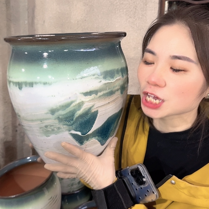 瑕疵口27高30花盆i