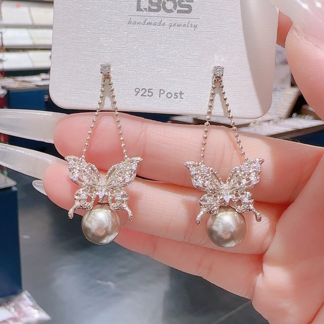 锆石铜合金925银耳环