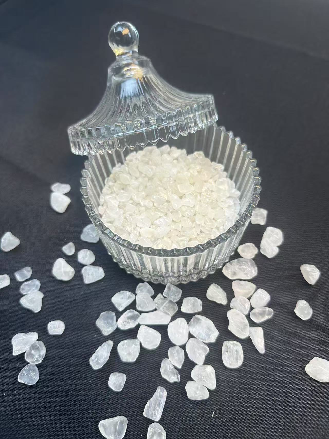 天然白水晶消磁石蒙古包消磁碗【宽10cm*高12cm】