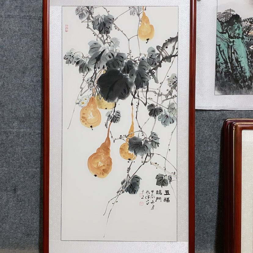 【闪购商品】国画书画作品带框125×65厘米