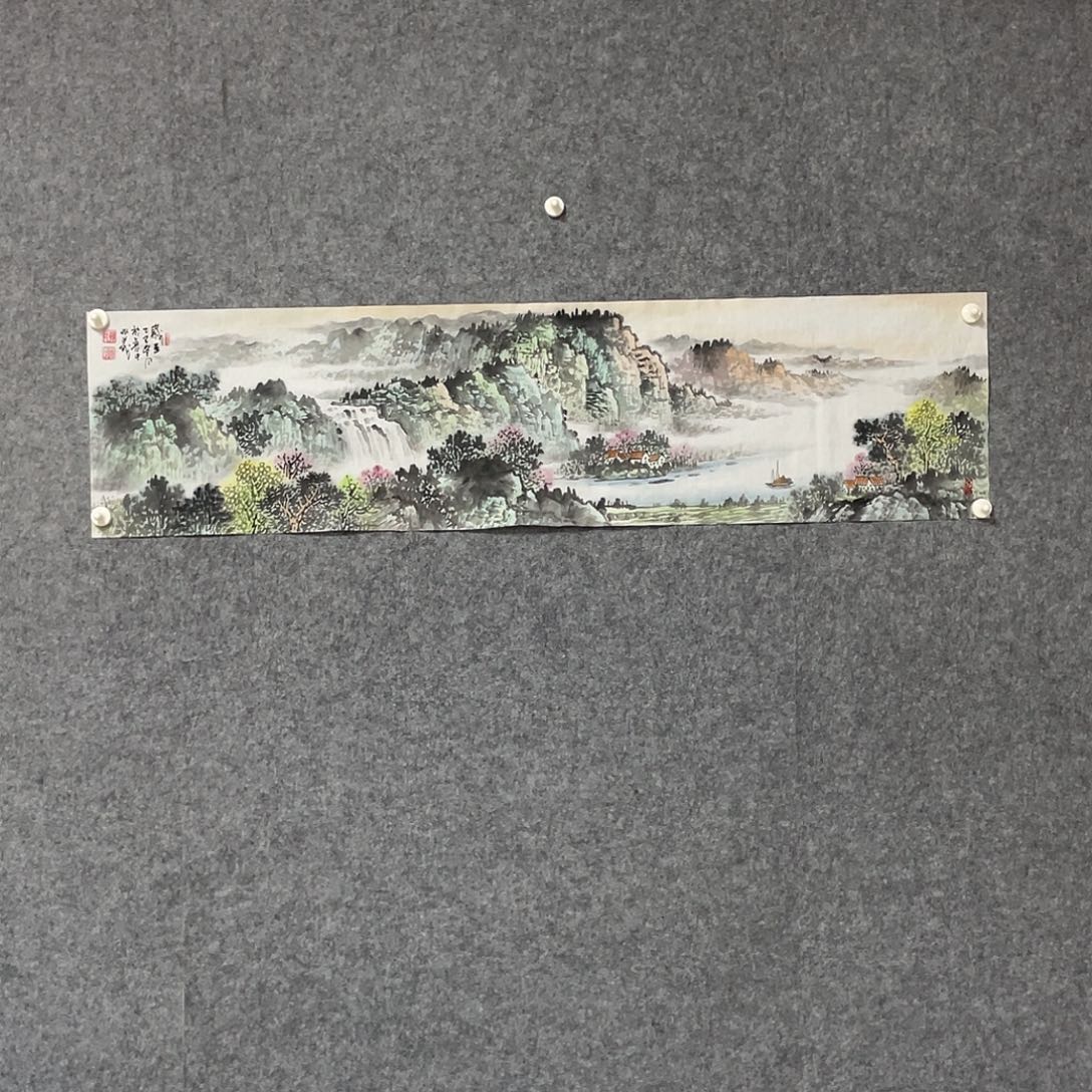 国画四尺对开画芯 捡漏