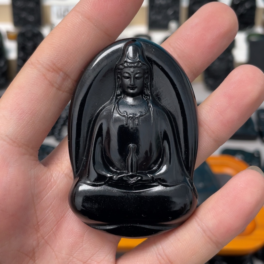 慢***慢蛇纹石玉未镶嵌吊坠