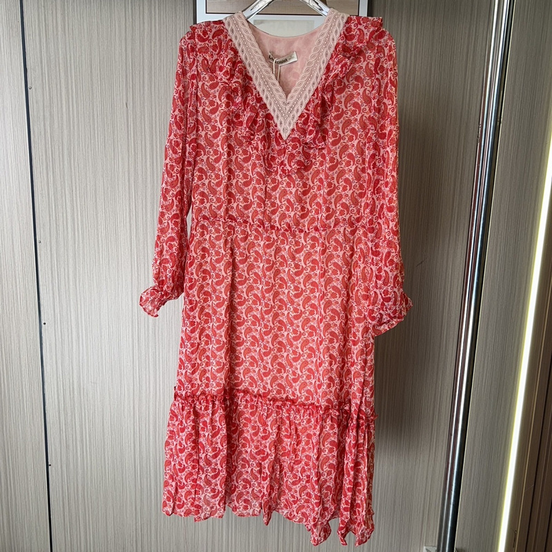 6227撤柜LD碎花时尚连衣裙气质新款宽松2025收腰显瘦夏季长裙裙子