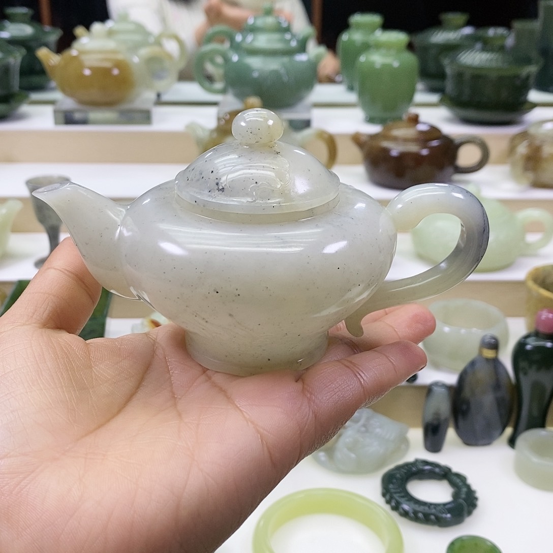 和田玉茶壶未镶嵌巴*雨