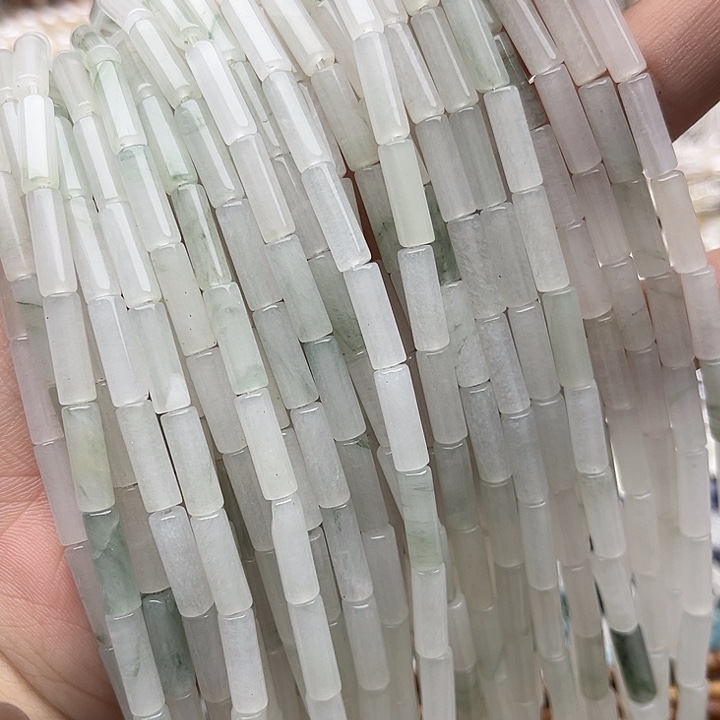 未镶嵌玛瑙/玉髓珠宝半成品一条4/13mm左右天山翠管珠