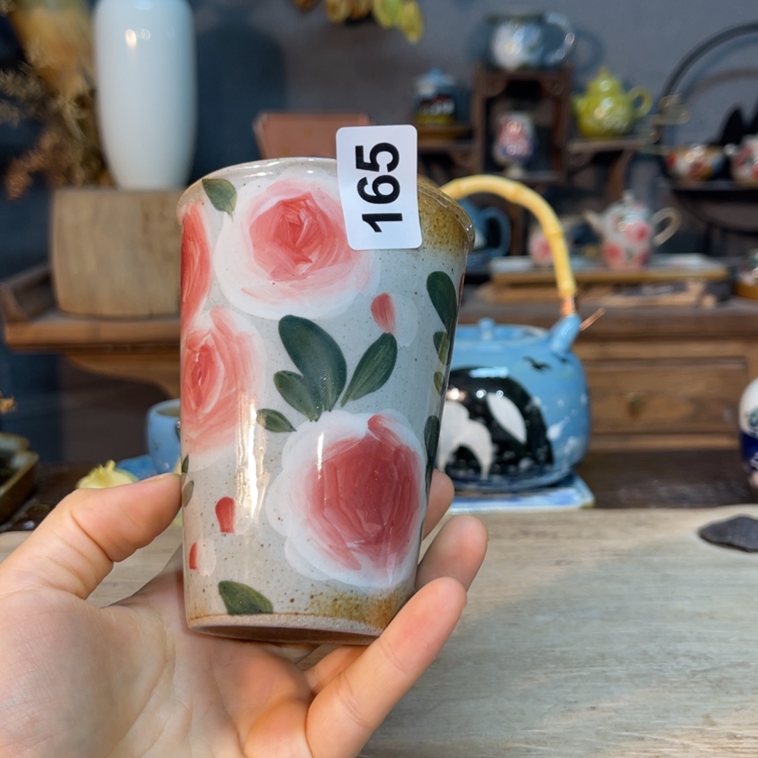 壶素浅陶瓷手工手绘