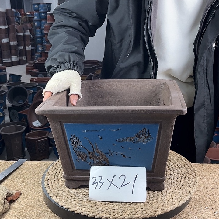 红陶紫砂花盆紫砂