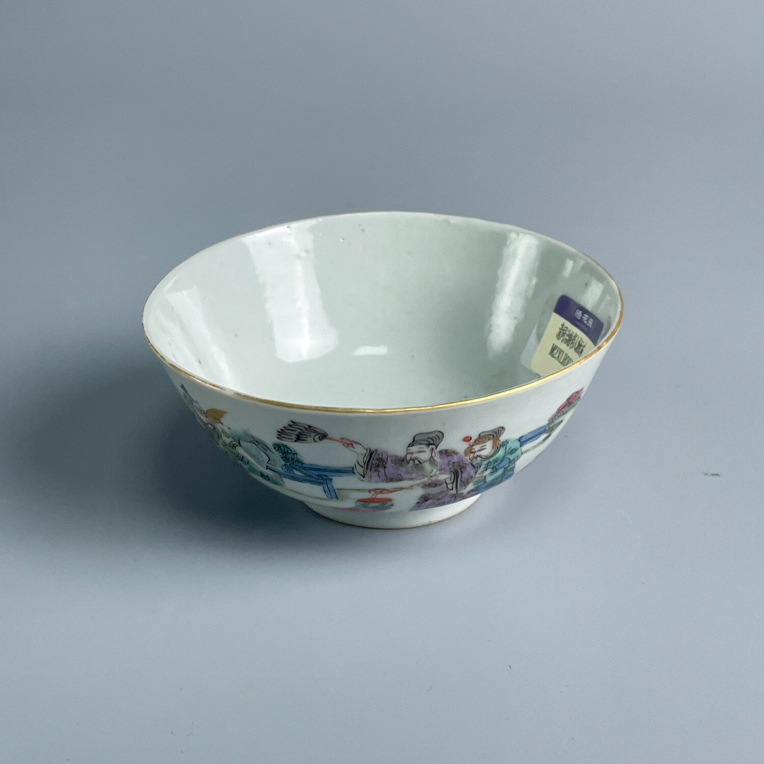 瓷器/古董清同治粉彩人物纹碗-M2XLR001288/收藏/文物/绣花张