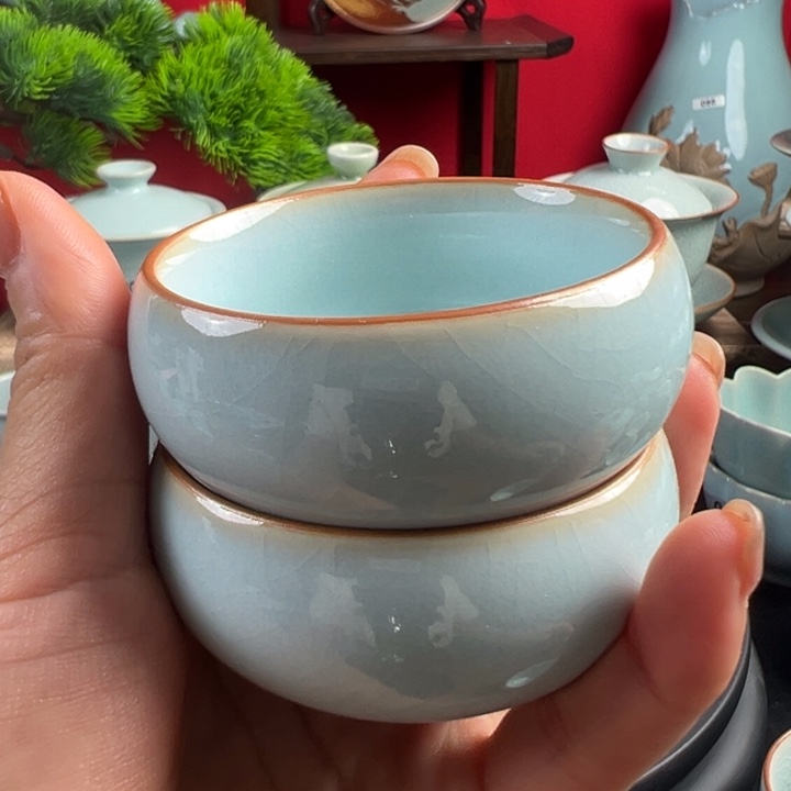 陶瓷云尚汝瓷  天青禅定客杯