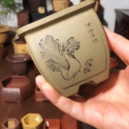 紫砂花盆静**止宜兴紫砂