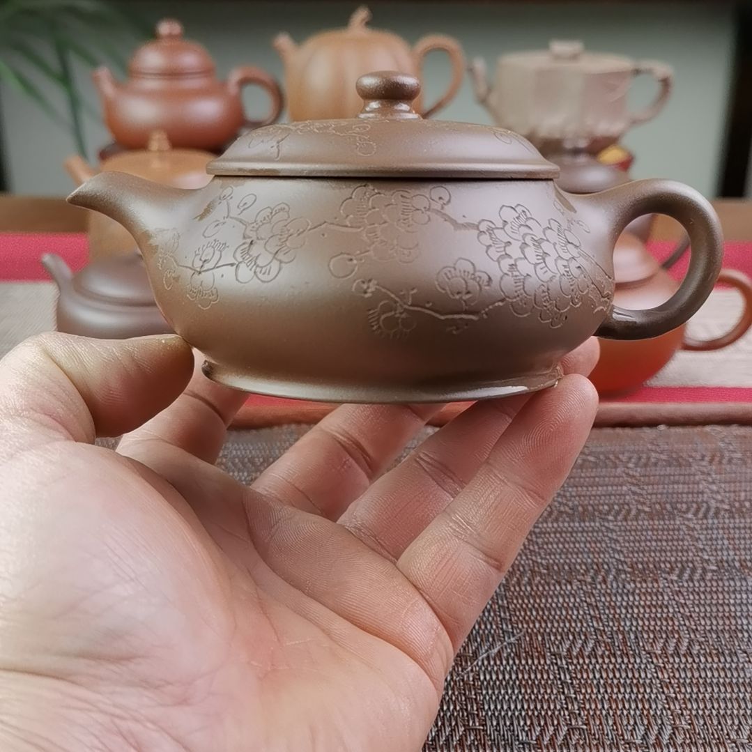 紫砂茶壶革紫泥明炉220CC