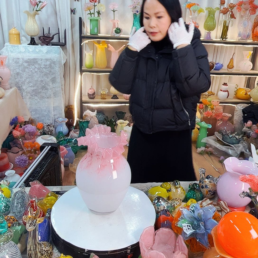 花瓶家悦美居琉璃摆件