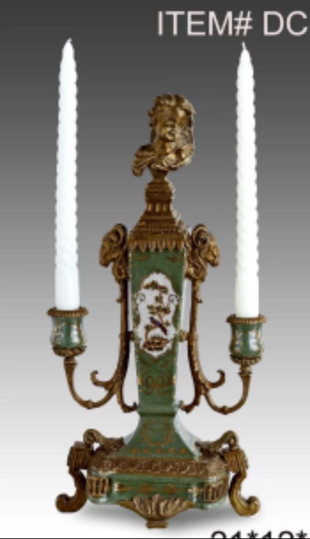 【欧美外单】DCN83-941B装饰天使烛台/对21*12*38