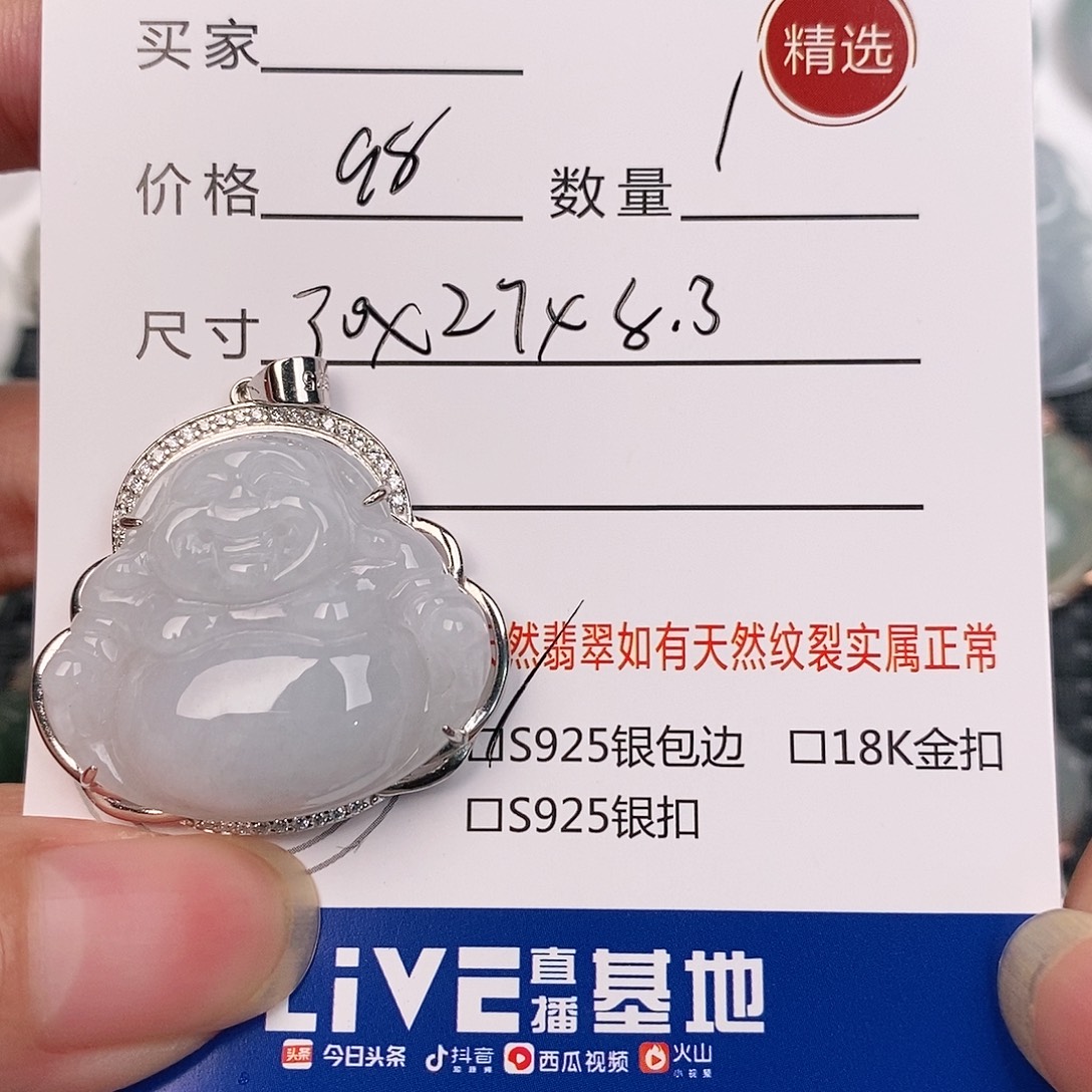翡翠银S925镶嵌颈饰