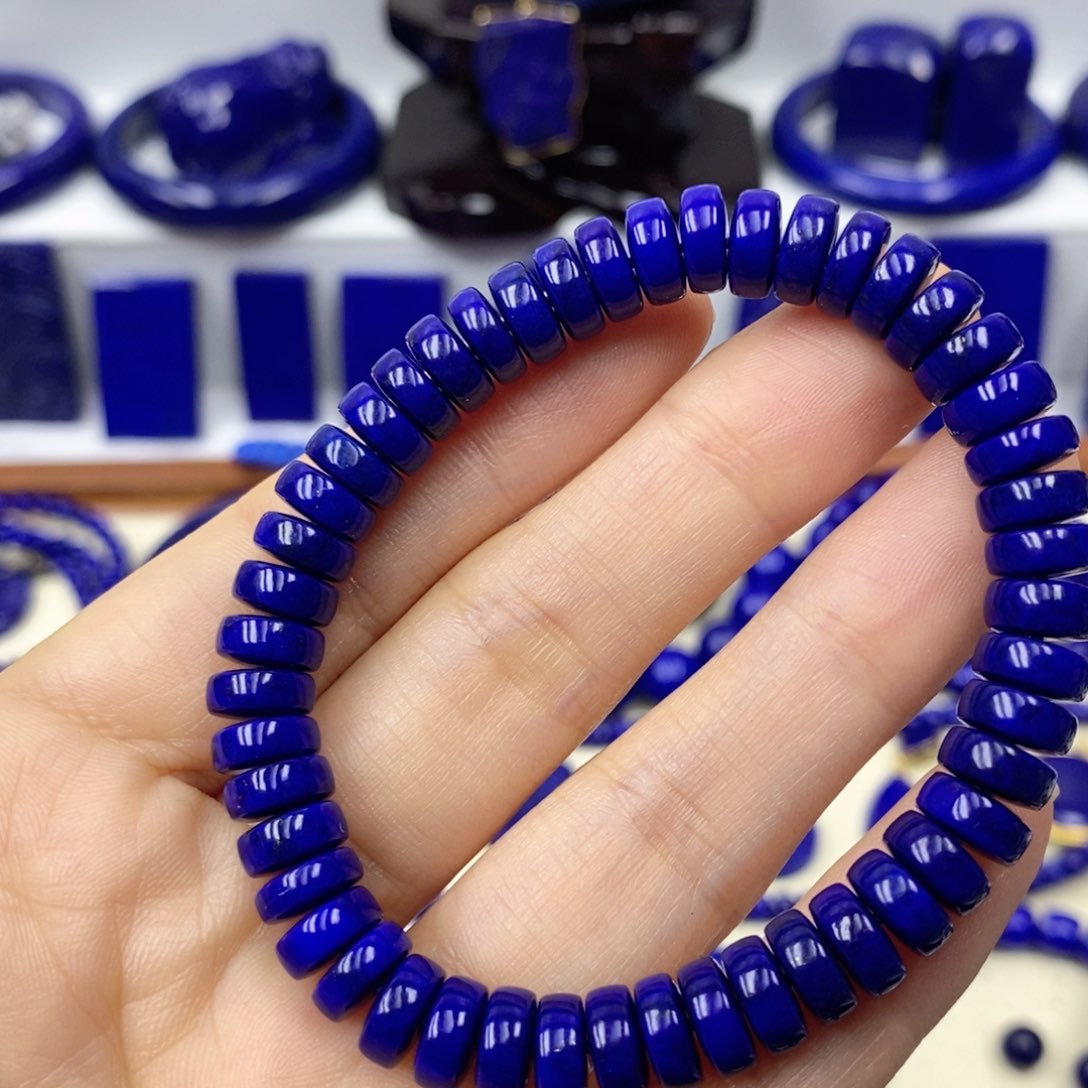 青金石手链未镶嵌贫****阳