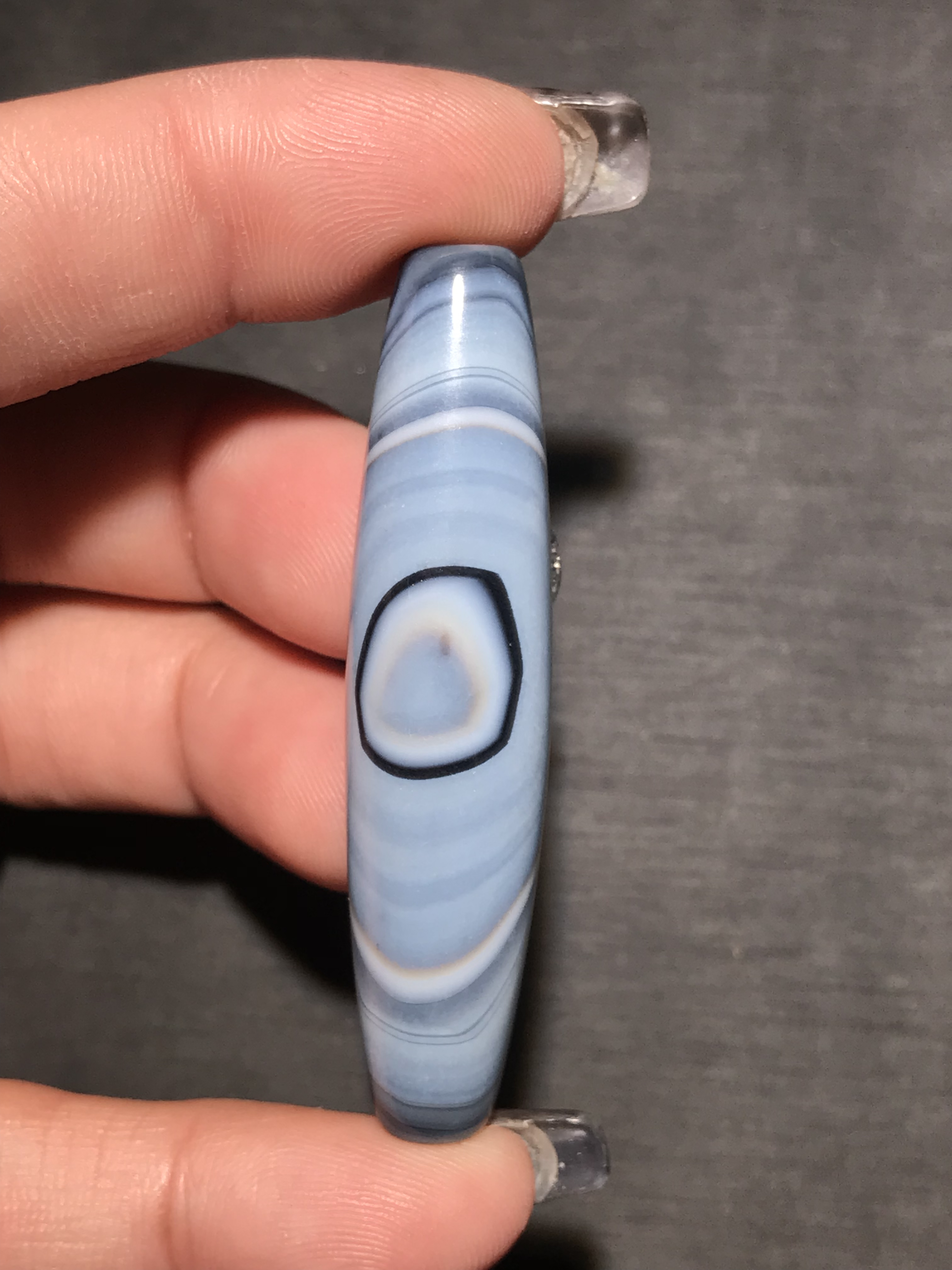 缠丝玛瑙蓝沁天眼勒子