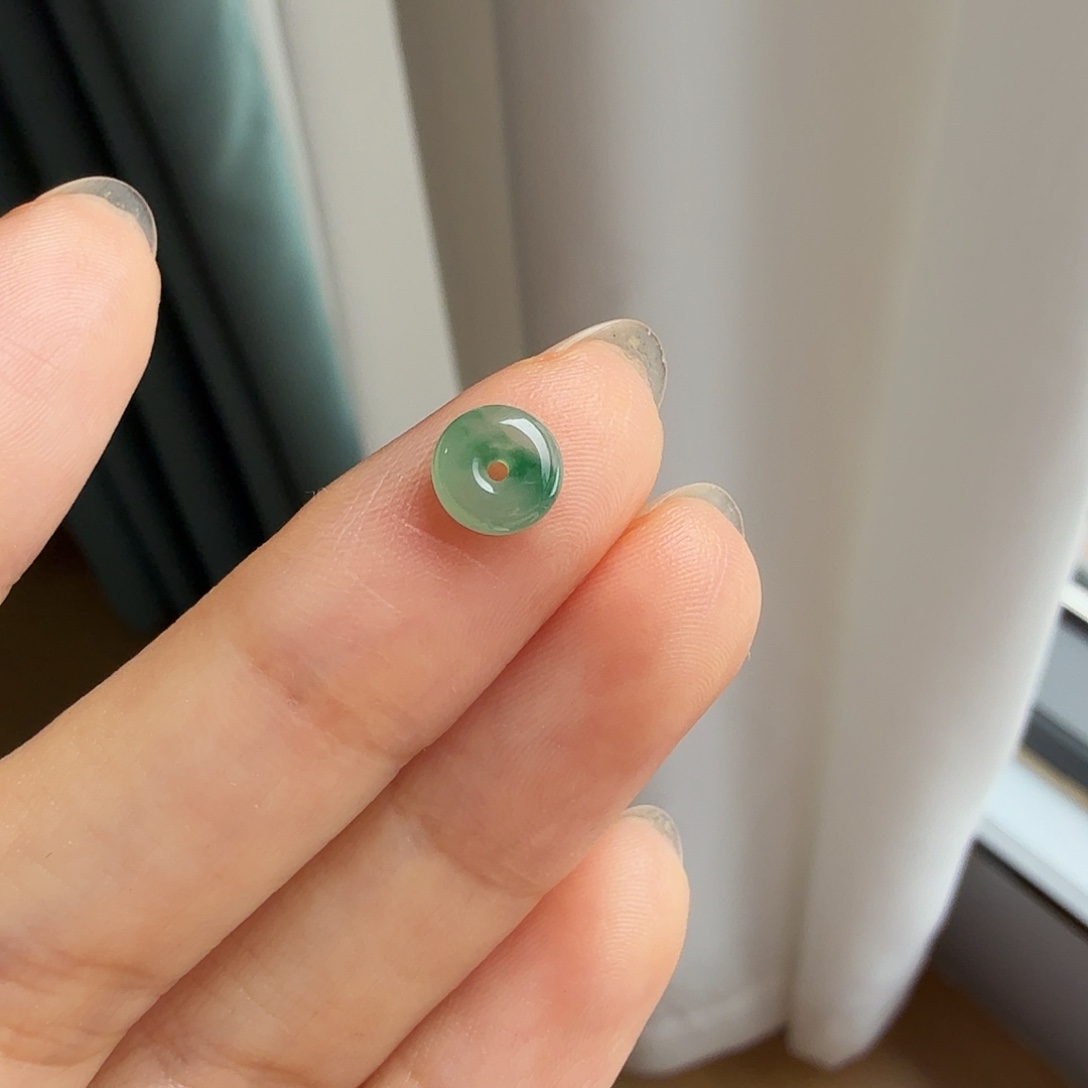 翡翠未镶嵌颈饰冰胶翡翠迷你扣 卡6.4