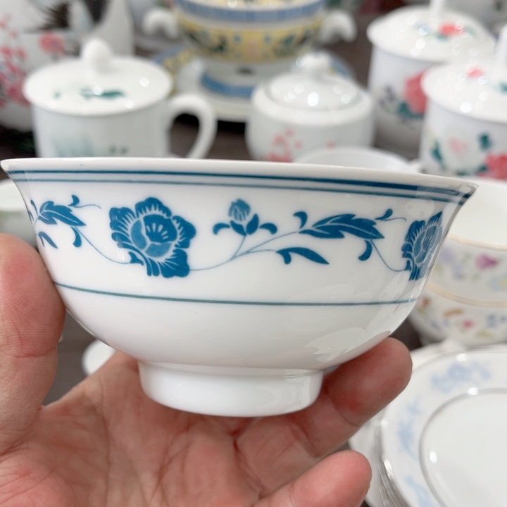 壶釉下五彩的瓷器和瓷器