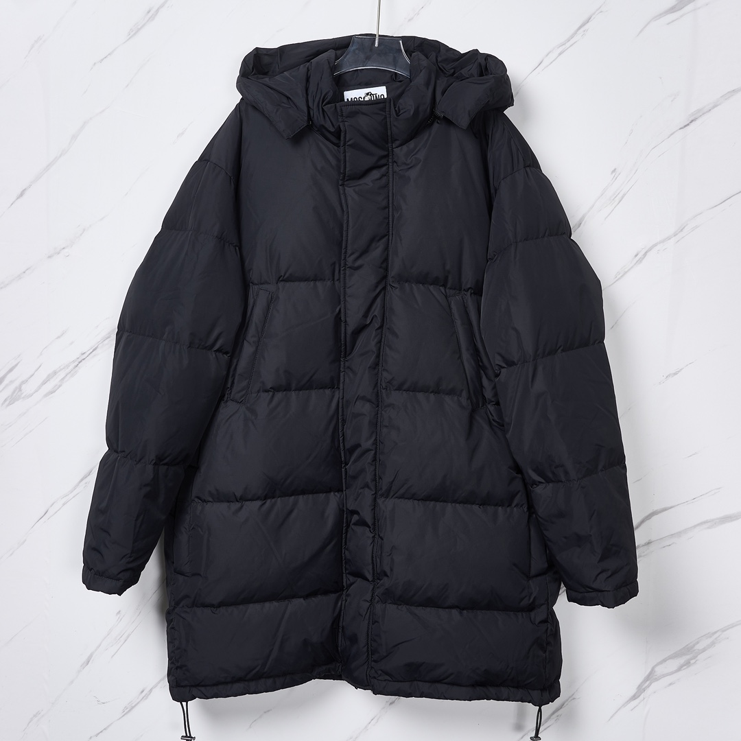 Moschino中性烫金logo连帽棉服MNGU00325