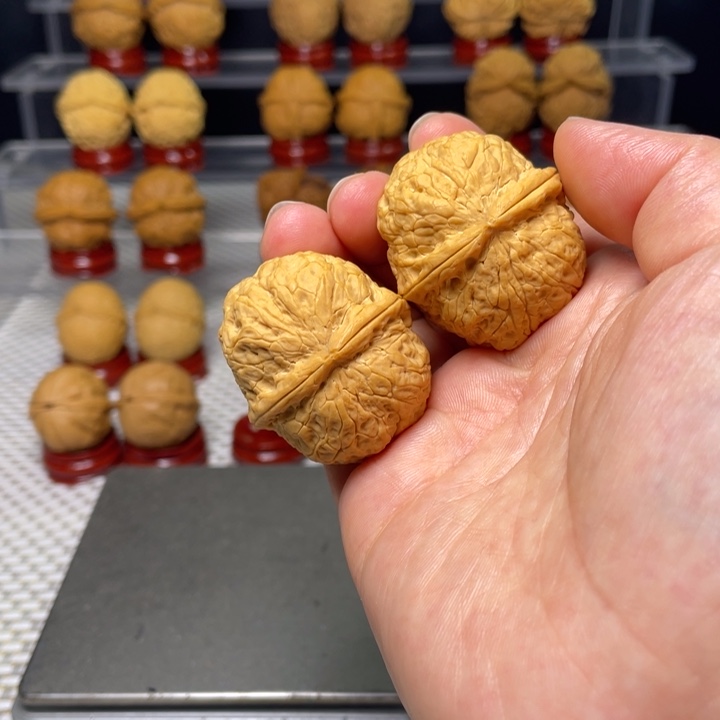 文玩核桃把件16金馒头