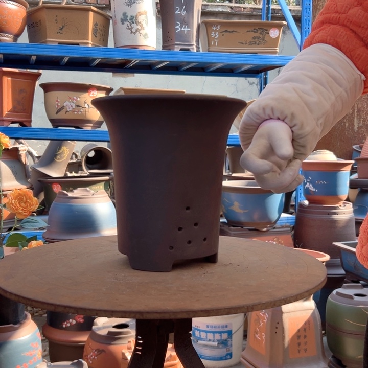 促销紫泥21花盆花盆花盆花盆