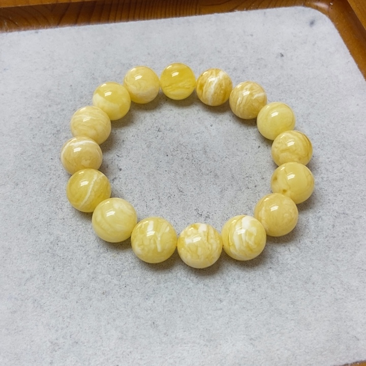 蜜蜡未镶嵌裸石手串