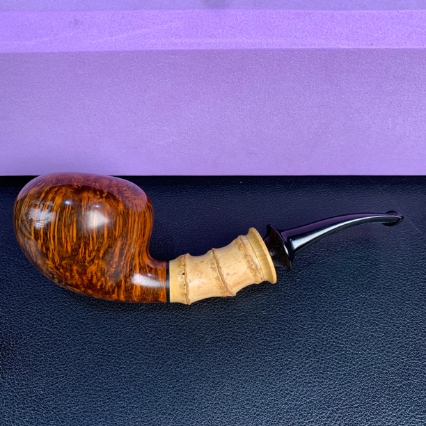 王师傅（玥杺）石楠木手工烟斗竹节苹果烟斗