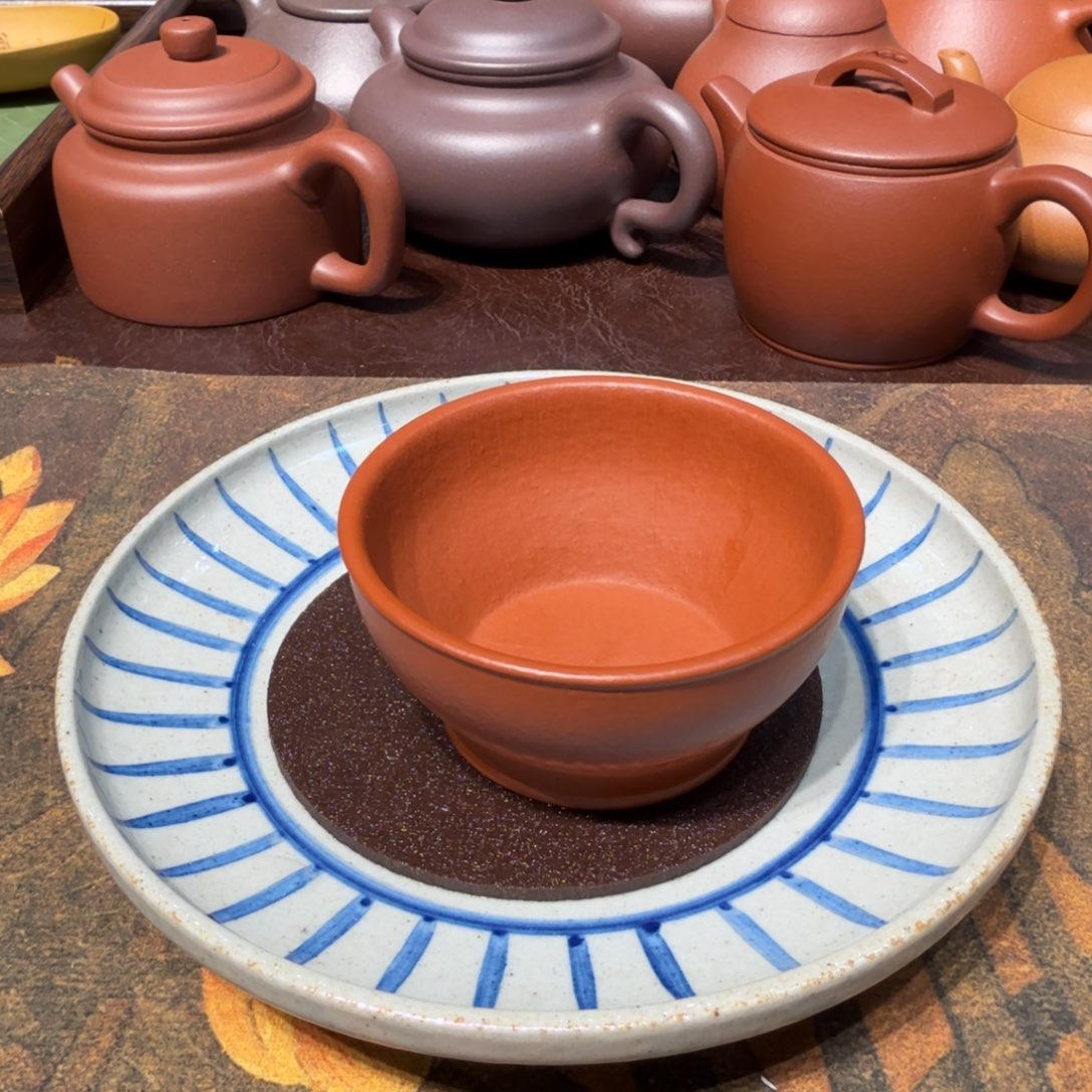 琉璃手工艺品主人杯朱泥