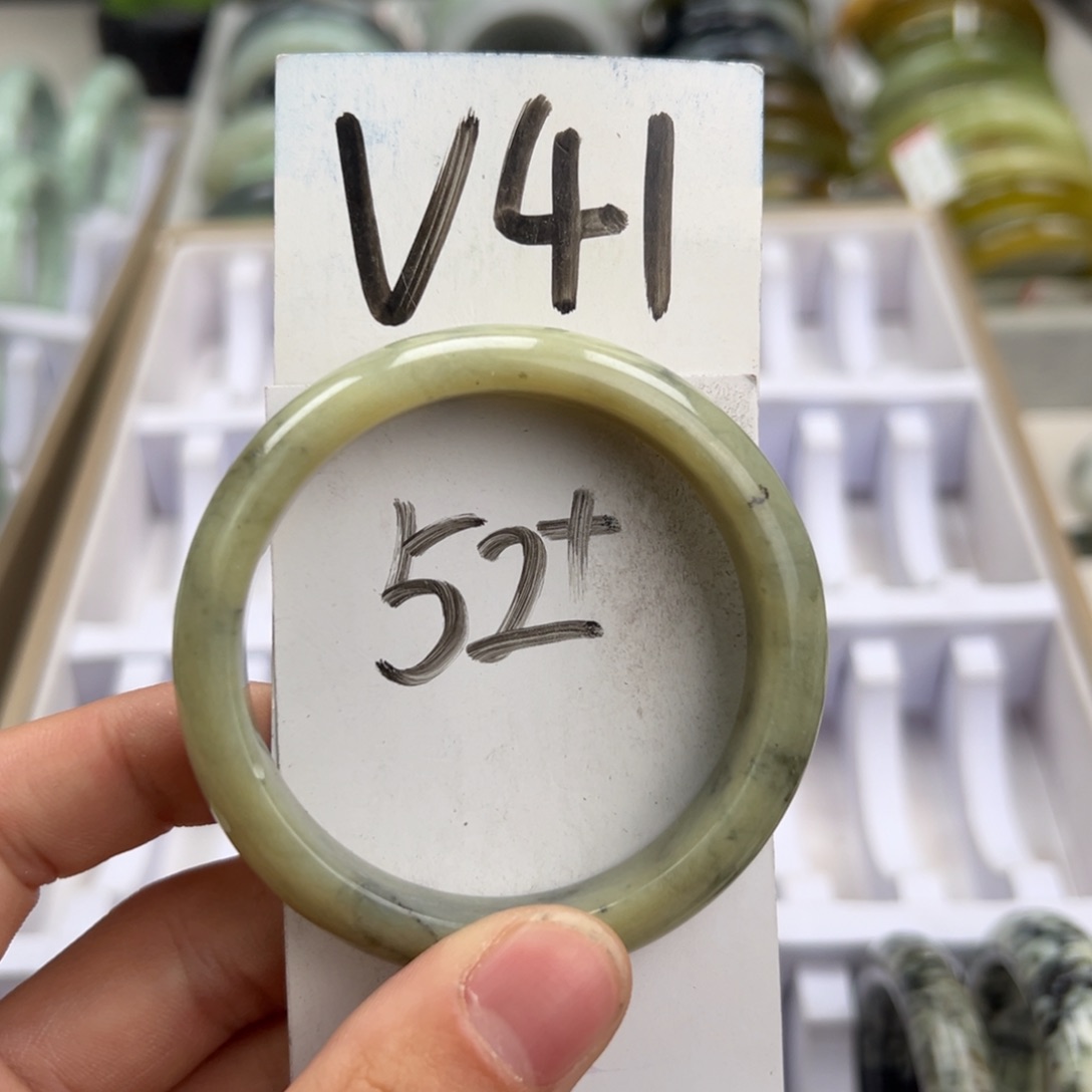 岫玉手镯未镶嵌天然岫玉微瑕