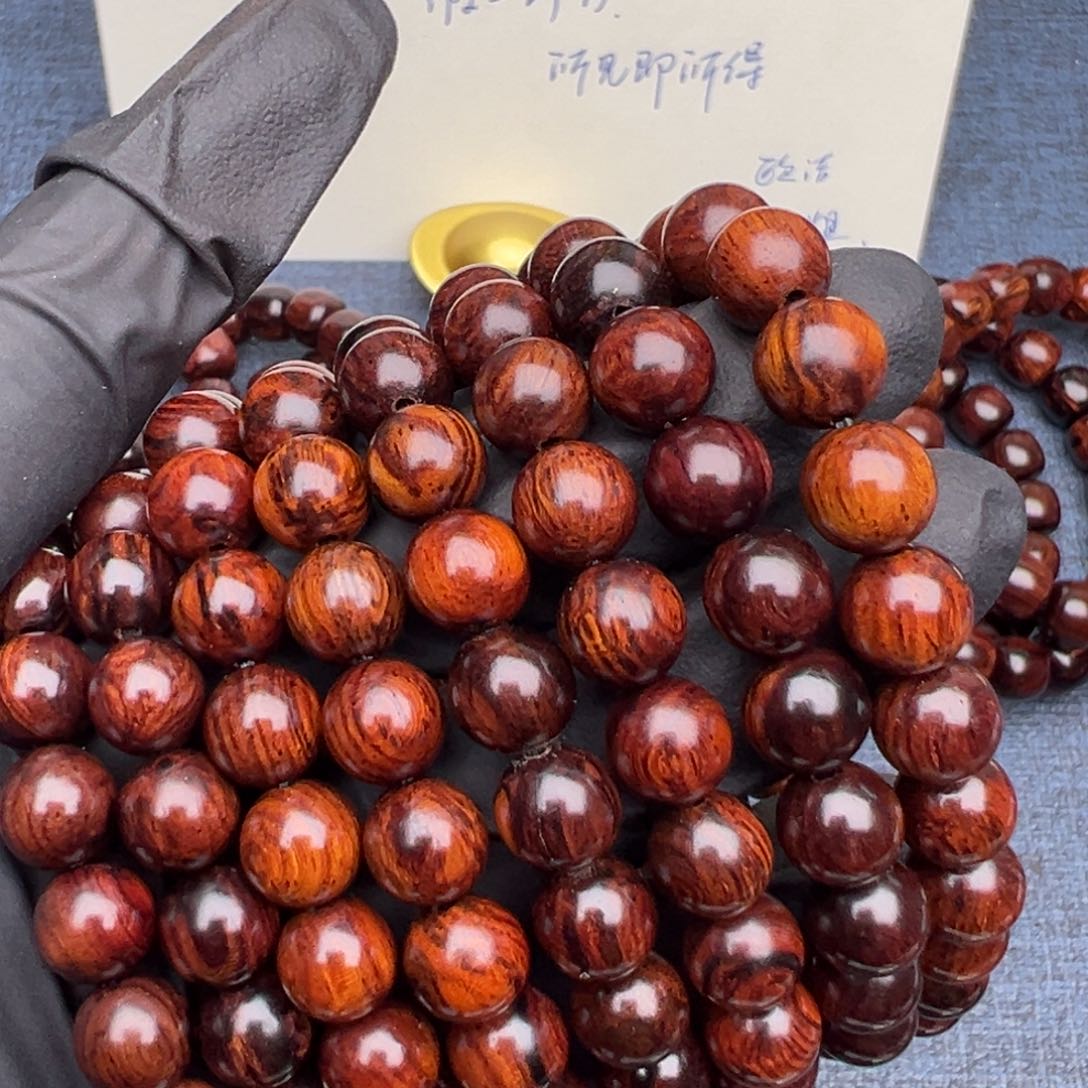 木海南红降花梨公0.8单圈黑金