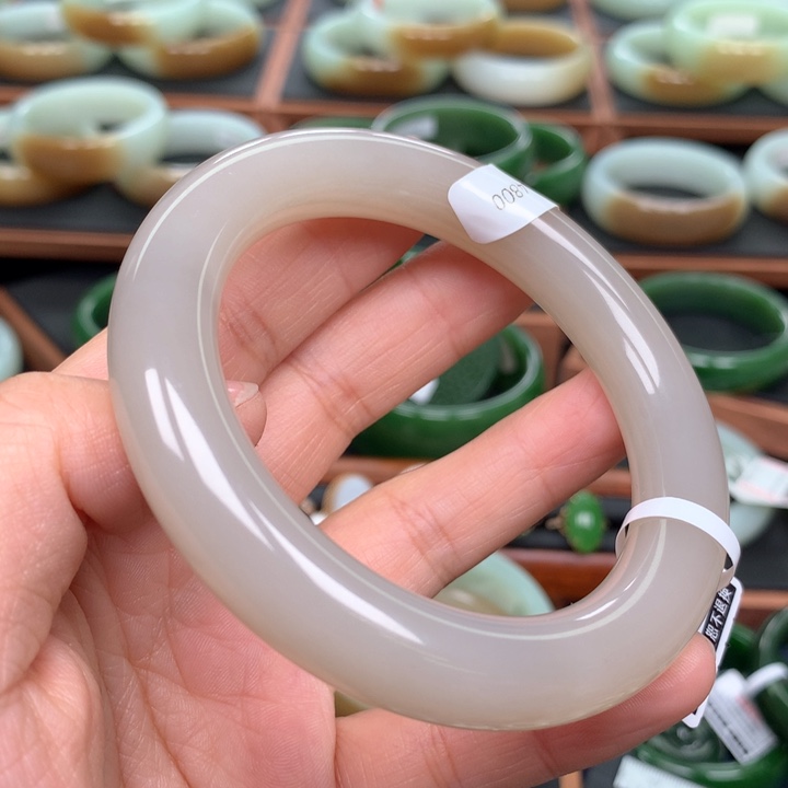 和田玉手镯未镶嵌59