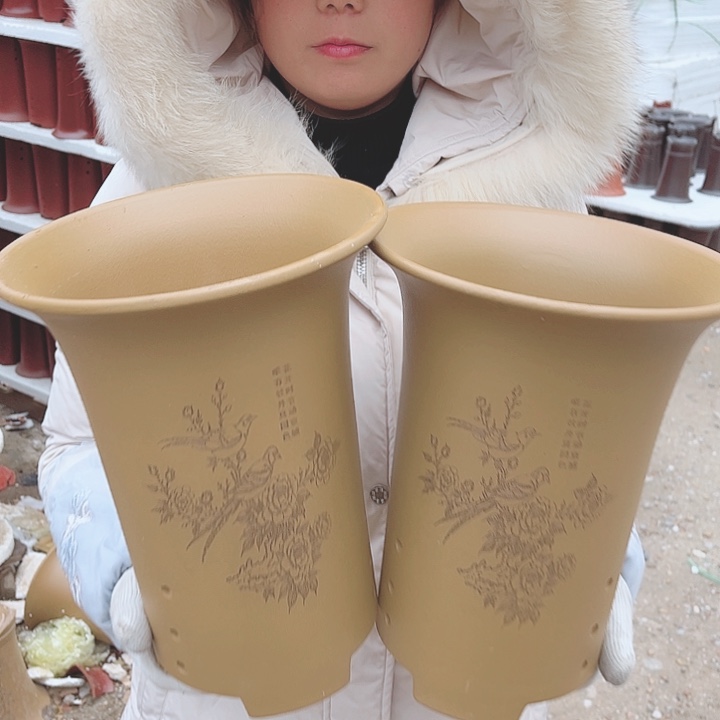 紫砂花盆宜兴紫砂精品花盆 