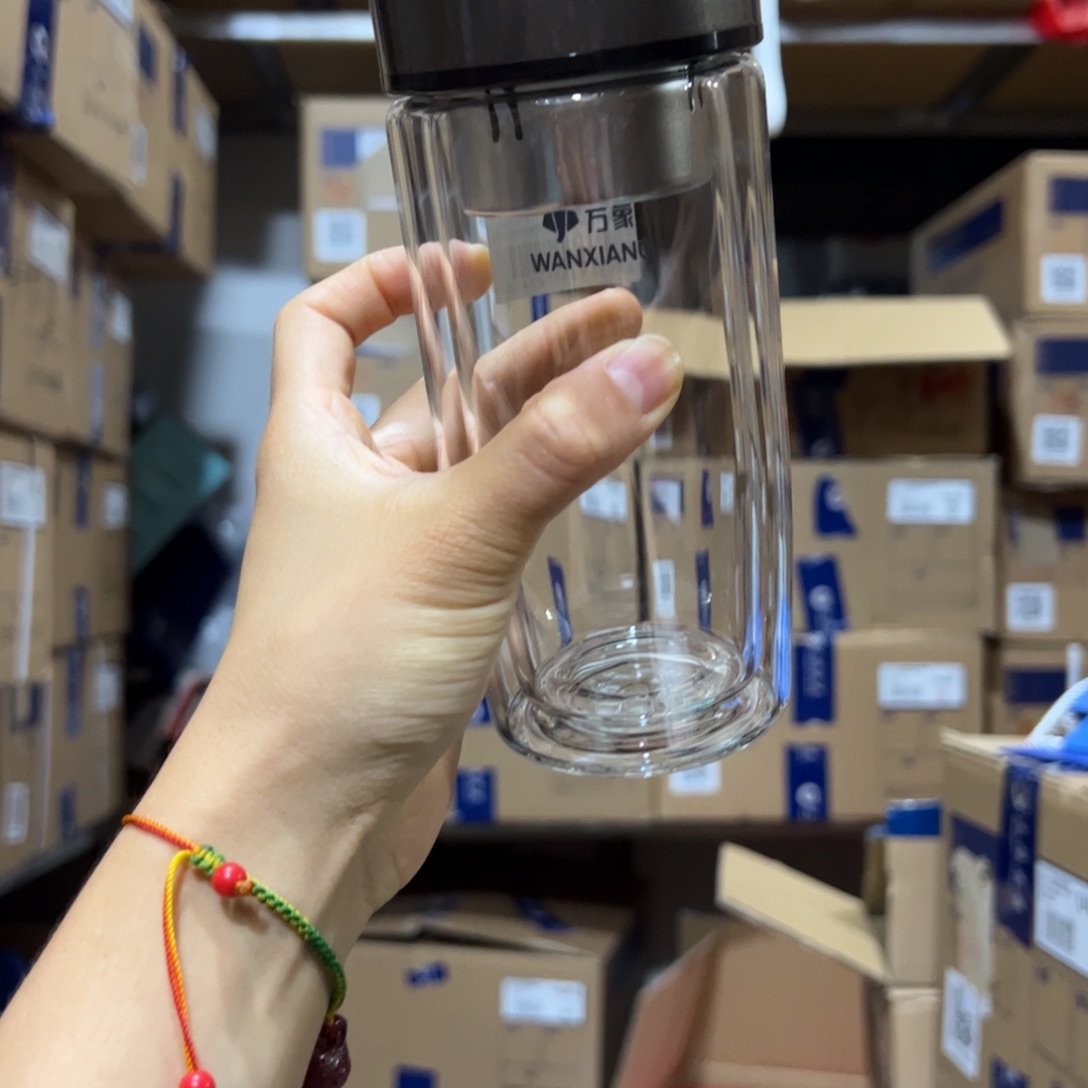 万象时空知了v406玻璃杯360玻璃杯➕杯套➕除垢剂