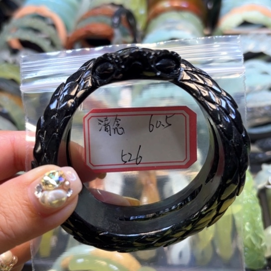 蛇纹石玉未镶嵌手镯*️***